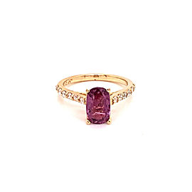 Diamond Purple Sapphire Ring 1.99 TCW 14k Gold Women Certified $4,925 915192