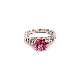 Diamond Tourmaline Rubellite Ring 14k Gold 2.45 Tcw Certified $3,700 912289