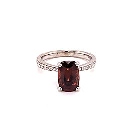 Diamond Tourmaline Rubellite Ring 18k Gold 4.01TCW Women Certified