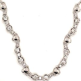 Diamond Necklace 14k Gold 1.5 TCW 16.50 inches Certified