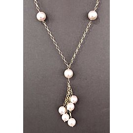 Large Akoya Pearl Tincup Necklace 9.5-8 mm 18" 14k Gold Certified $2,595 721469