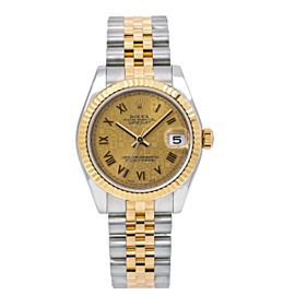 ROLEX DATEJUST MIDSIZE 178273 31MM CHAMPAGNE DIAL WITH TWO TONE JUBILEE BRACELET