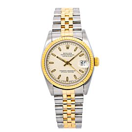 ROLEX DATEJUST WATCH 68273 31MM CHAMPAGNE DIAL WITH TWO TONE JUBILEE BRACELET