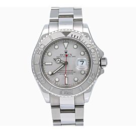 ROLEX YACHT-MASTER WATCH 16622 40MM SILVER DIAL WITH STAINLESS STEEL BRACELET