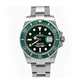 ROLEX SUBMARINER WATCH THE HULK 116610LV 40MM GREEN DIAL GREEN BEZEL BOX/CARD