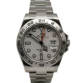 M'ens Rolex Explorer II, 42mm, Stainless Steel, White Dial, 216570