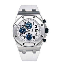 AUDEMARS PIGUET ROYAL OAK OFFSHORE CHRONOGRAPH 26170ST.OO.D305CR.01 WHITE STRAP