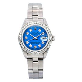 ROLEX LADY-DATEJUST 6917 26MM BLUE DIAMOND DIAL WITH STEEL OYSTER BRACELET