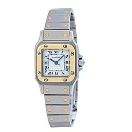 CARTIER SANTOS GALBÉE W20057C4 24MM WHITE DIAL WITH TWO TONE BRACELET