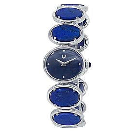 Universal Geneve Vintage 18k White Gold Manual Blue Lapis Ladies Watch