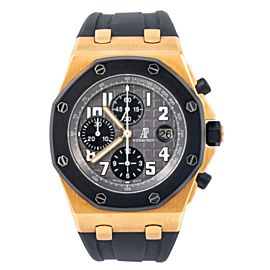 AUDEMARS PIGUET ROYAL OAK OFFSHORE CHRONOGRAPH ROSE GOLD RUBBER STRAP 25940OK