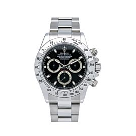 ROLEX DAYTONA WATCH STAINLESS STEEL 40MM 116520 BLACK DIAL