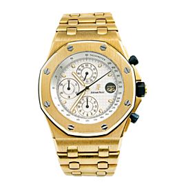 AUDEMARS PIGUET ROYAL OAK CHRONO YELLOW GOLD WHITE DIAL 25721BA.OO.1000BA.03.A