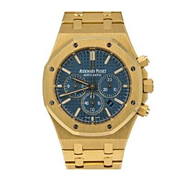 AUDEMARS PIGUET ROYAL OAK CHRONO YELLOW GOLD BLUE DIAL - 26320BA.OO.1220BA.02