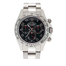 ROLEX DAYTONA WHITE GOLD WATCH 116509 40MM OYSTER BRACELET BLACK DIAL