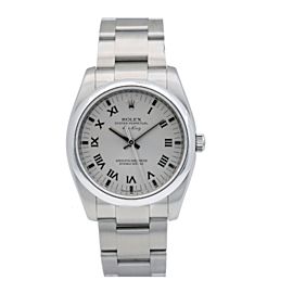 ROLEX AIR-KING WATCH 34MM 114200 STAINLESS STEEL WHITE DIAL OUSTER BRACELET