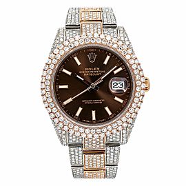 Rolex Datejust II 126331 41MM Brown Dial With Two Tone Rose Gold Oyster Bracelet