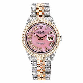 Rolex Datejust 1601 36MM Pink Diamond Dial With 8.75 CT Diamonds