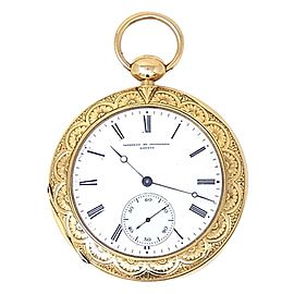 Vacheron Constantin Vintage 18k Yellow Gold Manual White Pocket Watch