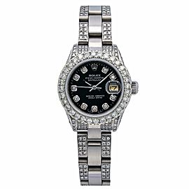 ROLEX DATEJUST LADY 26MM WATCH STAINLESS STEEL OYSTER BRACELET WITH DIAMONDS