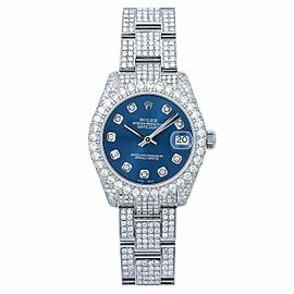 ROLEX LADY-DATEJUST BLUE WOMEN'S WATCH - 178240