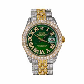 ROLEX DATEJUST GREEN MEN'S WATCH - 1601