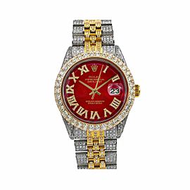 ROLEX DATEJUST RED MEN'S WATCH - 1601