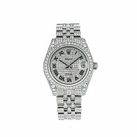 ROLEX DATEJUST WHITE WOMEN'S WATCH - 178274