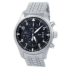 IWC Pilot's Chronograph Stainless Steel Automatic Black Men's Watch