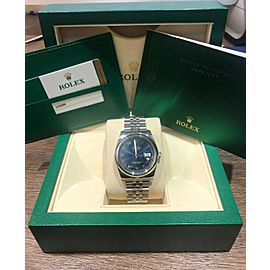 Datejust 36 mm Blue Roman Stainless steel jubilee 116200