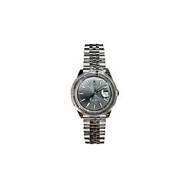 Datejust 41mm Steel and white gold rhodium stick jubilee bracelet