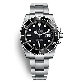 Mens' Rolex Submariner 40, Stainless Steel, Black Dial, 116610