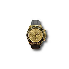 Rolex Daytona, 18k Yellow Gold, Rubber Strap, Champagne Dial, Ref# 116518LN