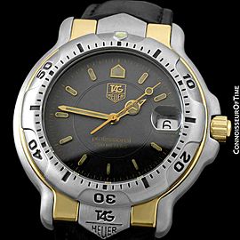 TAG Heuer 6000 Mens Full Size Divers SS Steel & 18K Gold Watch - Mint -