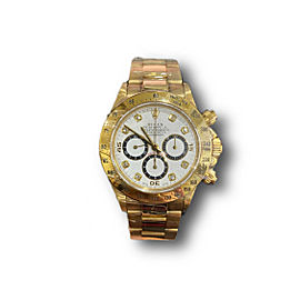 Rolex Daytona Zenith 40mm, 18k Yellow Gold, White dial,