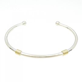 Tiffany & Co 925 Silver/18K Yellow Gold Bangle E1044