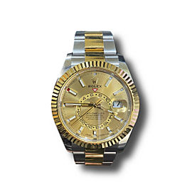 Rolex Sky-Dweller Automatic Men's 18kt Yellow Gold Champagne Dial Oyster Watch