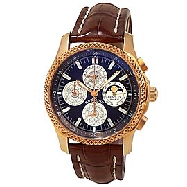 Breitling Bentley Mark VI 18k Rose Gold Leather Auto Brown Men's Watch