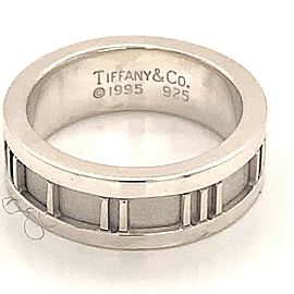 Tiffany & Co Estate Sterling Silver Ring Size 4.75, 5.63 Grams 5mm Height