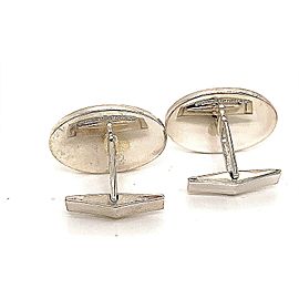 Tiffany & Co Estate Sterling Silver Wide Oval Cufflinks