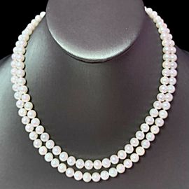 Diamond Akoya Pearl 2-Strand Necklace