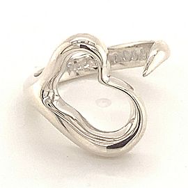 Tiffany & Co Estate Open Heart Ring Size 4.5 Sterling Silver 3.9 Grams TIF173