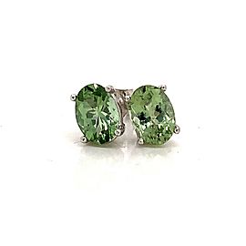 Tourmaline Stud Earrings 14k White Gold 1.59 TCW Certified $1,490 121152