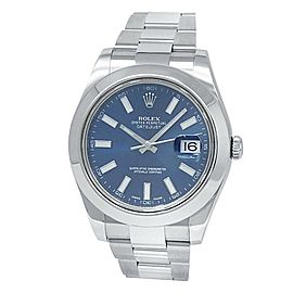 Rolex Datejust II Stainless Steel Oyster Automatic Blue Men's Watch