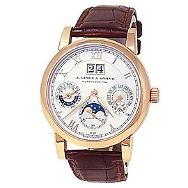 A.Lange & Sohne Langematik Perpetual 18k Rose Gold Silver Men's Watch 310.032