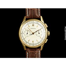 1950 LONGINES Caliber 30CH Mens Flyback Legendary Chronograph, 18K Rose Gold