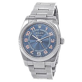 Rolex Air-King Stainless Steel Oyster Automatic Blue Men's Watch