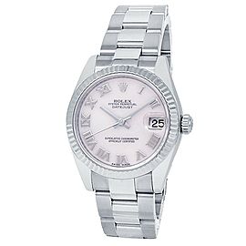 Rolex Datejust Stainless Steel Oyster Pink Mother of Pearl Midsize Watch