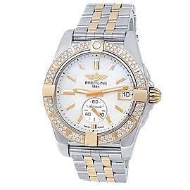 Breitling Galactic 36 18k Rose Gold Steel Mother of Pearl Ladies Watch