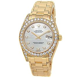 Rolex Datejust Pearlmaster 18k Yellow Gold Mother of Pearl Ladies Watch